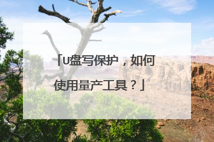 U盘写保护,如何使用量产工具?