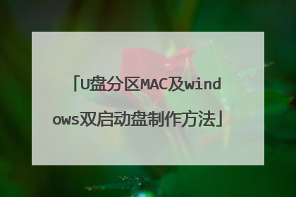U盘分区MAC及windows双启动盘制作方法