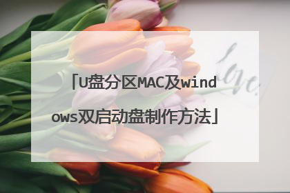 U盘分区MAC及windows双启动盘制作方法