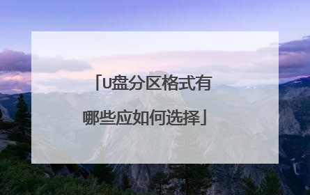 U盘分区格式有哪些应如何选择