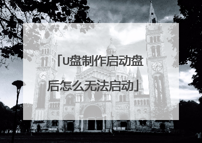 U盘制作启动盘后怎么无法启动