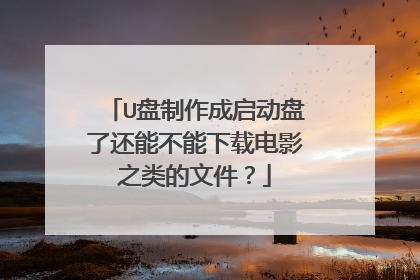 U盘制作成启动盘了还能不能下载电影之类的文件?