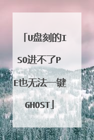 U盘刻的ISO进不了PE也无法一键GHOST