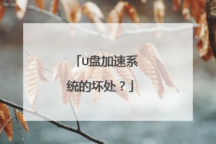 U盘加速系统的坏处？