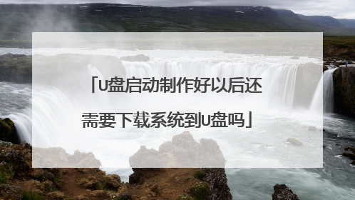 U盘启动制作好以后还需要下载系统到U盘吗