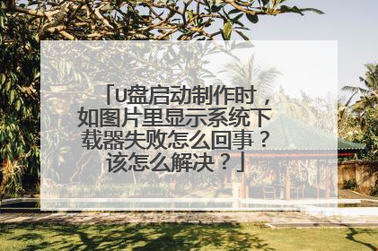 U盘启动制作时，如图片里显示系统下载器失败怎么回事？该怎么解决？