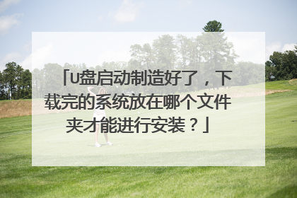 U盘启动制造好了，下载完的系统放在哪个文件夹才能进行安装？