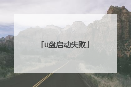 U盘启动失败