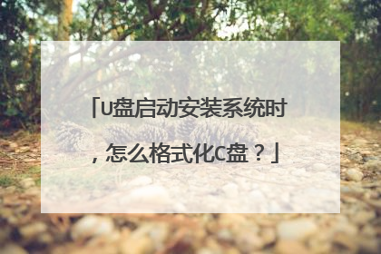 U盘启动安装系统时,怎么格式化C盘?