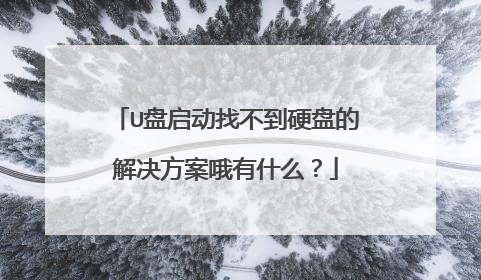U盘启动找不到硬盘的解决方案哦有什么?
