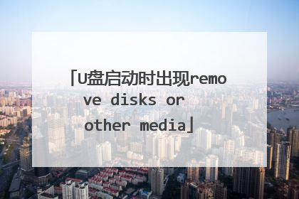 U盘启动时出现remove disks or other media