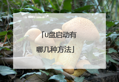 U盘启动有哪几种方法