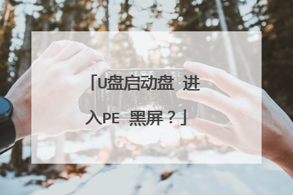 U盘启动盘 进入PE 黑屏?