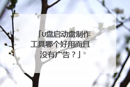 U盘启动盘制作工具哪个好用而且没有广告?