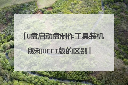 U盘启动盘制作工具装机版和UEFI版的区别