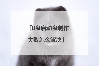 U盘启动盘制作失败怎么解决