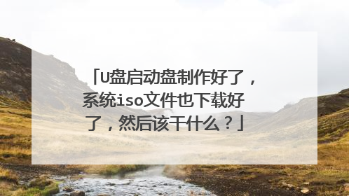 U盘启动盘制作好了,系统iso文件也下载好了,然后该干什么?