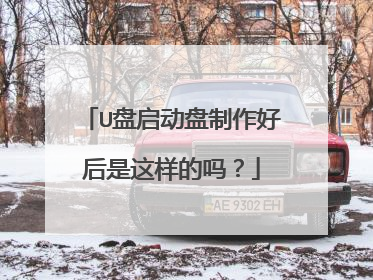 U盘启动盘制作好后是这样的吗?