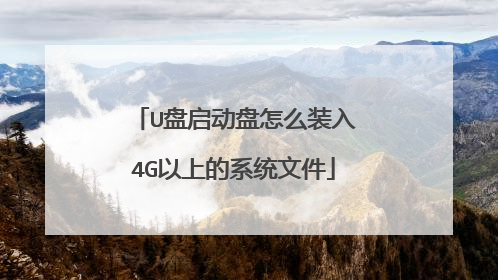 U盘启动盘怎么装入4G以上的系统文件