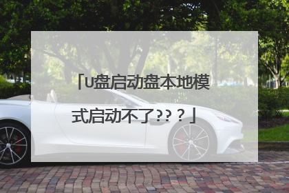 U盘启动盘本地模式启动不了???