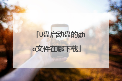 U盘启动盘的gho文件在哪下载