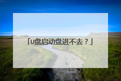 U盘启动盘进不去?