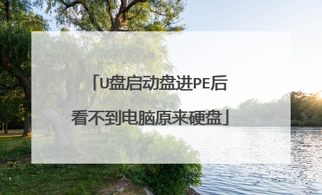 U盘启动盘进PE后看不到电脑原来硬盘