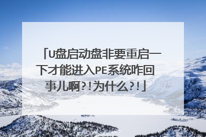 U盘启动盘非要重启一下才能进入PE系统咋回事儿啊?!为什么?!