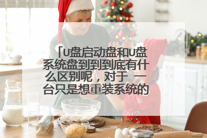 U盘启动盘和U盘系统盘到到到底有什么区别呢，对于 一台只是想重装系统的电脑来说有区别吗