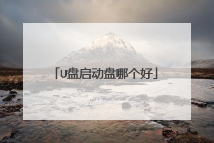 U盘启动盘哪个好