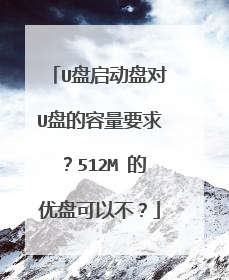 U盘启动盘对U盘的容量要求？512M 的优盘可以不？