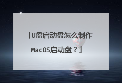 U盘启动盘怎么制作MacOS启动盘？
