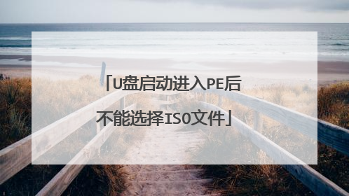 U盘启动进入PE后不能选择ISO文件