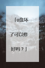 U盘坏了可以修好吗？