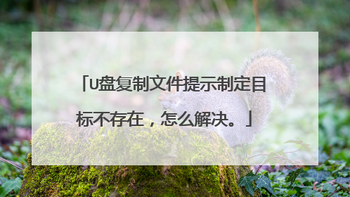U盘复制文件提示制定目标不存在,怎么解决。
