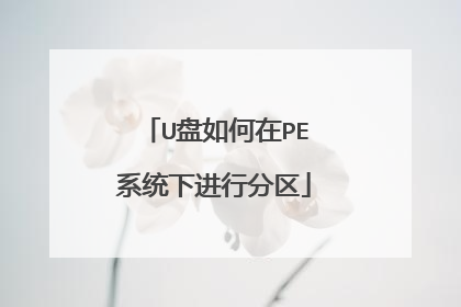 U盘如何在PE系统下进行分区