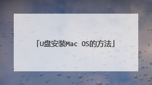 U盘安装Mac OS的方法