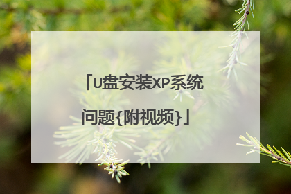 U盘安装XP系统问题{附视频}
