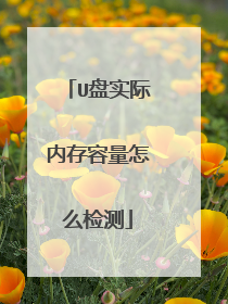 U盘实际内存容量怎么检测