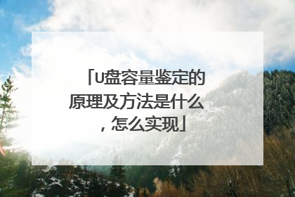 U盘容量鉴定的原理及方法是什么，怎么实现
