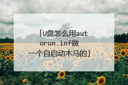U盘怎么用autorun.inf做一个自启动木马的