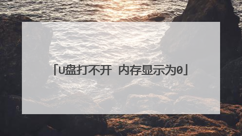 U盘打不开 内存显示为0