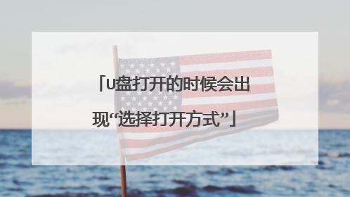U盘打开的时候会出现“选择打开方式”