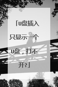 U盘插入只显示一个U盘,打不开?