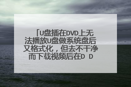 U盘插在DVD上无法播放U盘做系统盘后又格式化,但去不干净而下载视频后在DⅤD上不能播放?