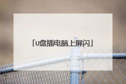 U盘插电脑上屏闪