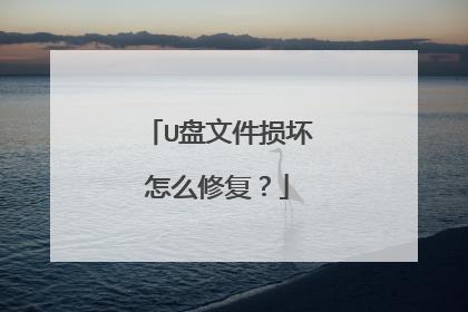 U盘文件损坏怎么修复？