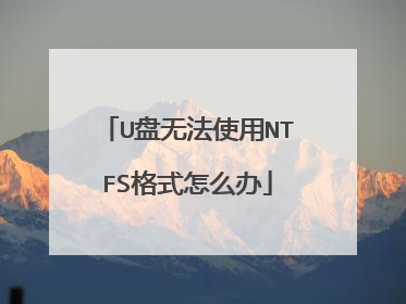 U盘无法使用NTFS格式怎么办