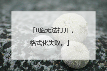 U盘无法打开，格式化失败。