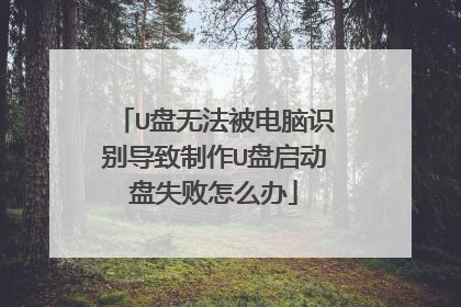 U盘无法被电脑识别导致制作U盘启动盘失败怎么办